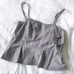 Aqua Striped Restructured Tank Top